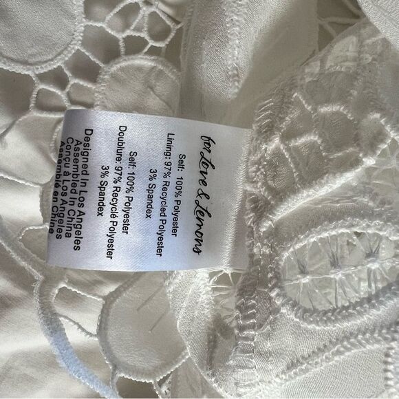 For Love & Lemons Malika Crop Top in White XS NEW MSRP $153 - Picture 10 of 11
